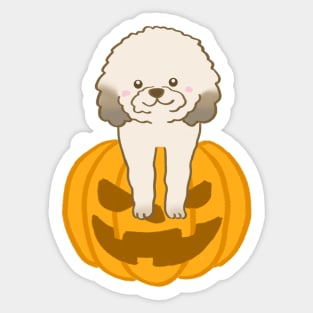 halloween pumpkin dog Sticker